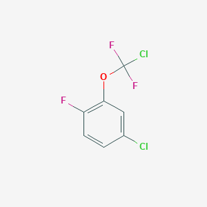 molecular formula C7H3Cl2F3O B1404595 4-Chloro-2-[chloro(difluoro)-methoxy]-1-fluoro-benzene CAS No. 1404193-68-5