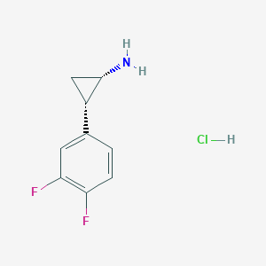 molecular formula C9H10ClF2N B14045965 (1S,2S)-2-(3,4-Difluorophenyl)cyclopropan-1-aminehcl 