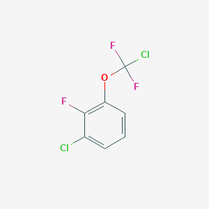 molecular formula C7H3Cl2F3O B1404597 1-Chloro-3-[chloro(difluoro)-methoxy]-2-fluoro-benzene CAS No. 1404194-85-9