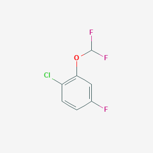 molecular formula C7H4ClF3O B1404598 1-Chloro-2-(difluoromethoxy)-4-fluoro-benzene CAS No. 1404194-93-9