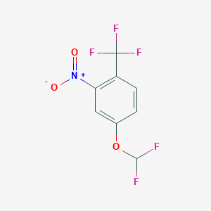 molecular formula C8H4F5NO3 B1404600 4-(Difluoromethoxy)-2-nitro-1-(trifluoromethyl)benzene CAS No. 1227588-24-0