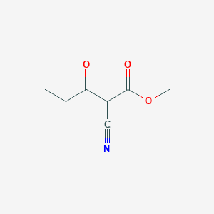 molecular formula C7H9NO3 B14046005 Methyl 2-cyano-3-oxopentanoate CAS No. 64373-44-0