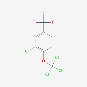 molecular formula C8H3Cl4F3O B1404601 2-Chloro-1-(trichloromethoxy)-4-(trifluoromethyl)benzene CAS No. 1417569-59-5