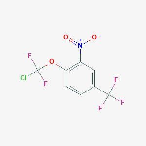 molecular formula C8H3ClF5NO3 B1404602 1-[Chloro(difluoro)methoxy]-2-nitro-4-(trifluoromethyl)benzene CAS No. 1417568-01-4