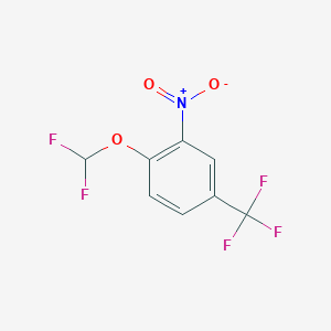 molecular formula C8H4F5NO3 B1404603 1-(Difluoromethoxy)-2-nitro-4-(trifluoromethyl)benzene CAS No. 1228898-52-9