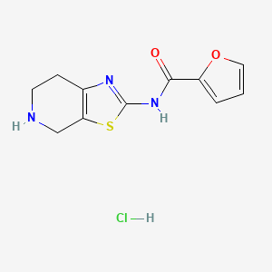 molecular formula C11H12ClN3O2S B1404614 N-(4,5,6,7-tetrahydro[1,3]thiazolo[5,4-c]pyridin-2-yl)-2-furamide hydrochloride CAS No. 1351643-52-1