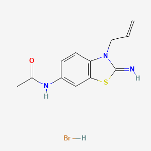 molecular formula C12H14BrN3OS B1404616 氢溴酸 N-(3-烯丙基-2-亚氨基-2,3-二氢苯并[d]噻唑-6-基)乙酰胺 CAS No. 1351645-69-6
