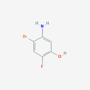 molecular formula C6H5BrFNO B1404621 5-氨基-4-溴-2-氟苯酚 CAS No. 1211597-13-5