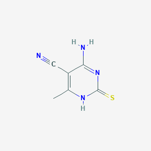 molecular formula C6H6N4S B1404623 4-Amino-2-mercapto-6-methyl-pyrimidine-5-carbonitrile CAS No. 160457-21-6