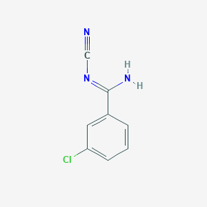 B1404624 3-chloro-N'-cyanobenzene-1-carboximidamide CAS No. 1432056-52-4