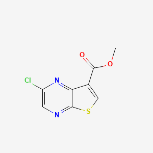 molecular formula C8H5ClN2O2S B14046258 Methyl 2-chlorothieno[2,3-b]pyrazine-7-carboxylate CAS No. 1812188-69-4