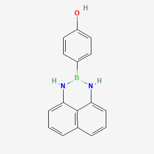 molecular formula C16H13BN2O B1404627 4-(1H-Naptho[1,8-de][1,3,2]diazaborinin-2(3H)-yl)phenol CAS No. 1492899-94-1