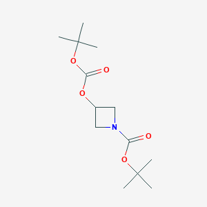 molecular formula C13H23NO5 B1404630 Tert-butyl 3-[(tert-butoxycarbonyl)oxy]azetidine-1-carboxylate CAS No. 1785763-73-6