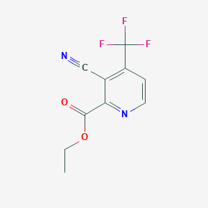 molecular formula C10H7F3N2O2 B1404631 Ethyl 3-cyano-4-(trifluoromethyl)pyridine-2-carboxylate CAS No. 1610047-54-5