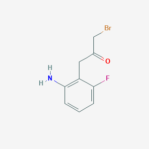 molecular formula C9H9BrFNO B14046317 1-(2-Amino-6-fluorophenyl)-3-bromopropan-2-one 