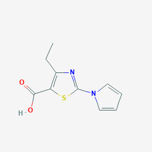 4-ethyl-2-(1H-pyrrol-1-yl)-1,3-thiazole-5-carboxylic acid