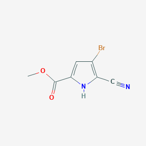 molecular formula C7H5BrN2O2 B1404637 methyl 4-bromo-5-cyano-1H-pyrrole-2-carboxylate CAS No. 1597781-24-2