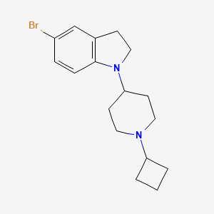 molecular formula C17H23BrN2 B1404638 5-bromo-1-(1-cyclobutylpiperidin-4-yl)-2,3-dihydro-1H-indole CAS No. 1616500-64-1