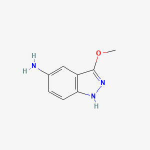 molecular formula C8H9N3O B1404642 5-Amino-3-methoxy-1H-indazole CAS No. 1368181-72-9