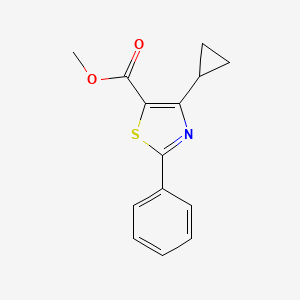 molecular formula C14H13NO2S B14046451 Methyl 4-cyclopropyl-2-phenylthiazole-5-carboxylate 