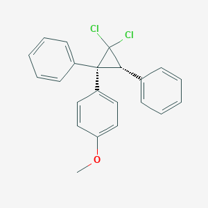 molecular formula C22H18Cl2O B140465 1,1-Dichloro-2,3-diphenyl-2-(4-methoxyphenyl)cyclopropane CAS No. 131544-74-6