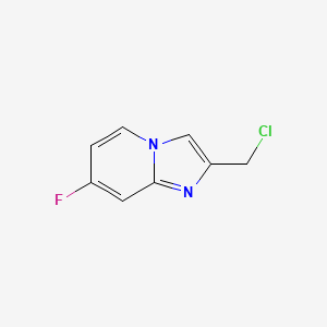 molecular formula C8H6ClFN2 B14046511 2-(Chloromethyl)-7-fluoroimidazo[1,2-a]pyridine 