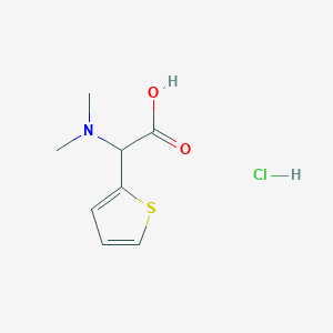 molecular formula C8H12ClNO2S B14046523 a-(Dimethylamino)-2-thiopheneacetic acid HCl 