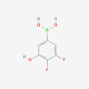 molecular formula C6H5BF2O3 B1404657 3,4-Difluoro-5-hydroxyphenylboronic acid CAS No. 1379466-84-8