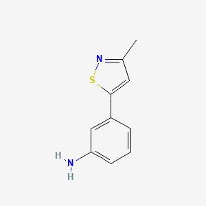 molecular formula C10H10N2S B1404667 3-(3-Methyl-isothiazol-5-yl)-phenylamine CAS No. 1401521-91-2