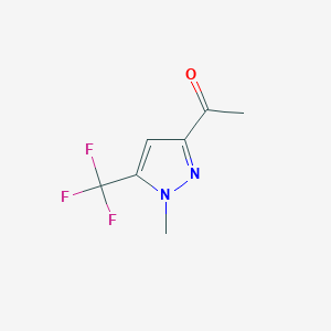 molecular formula C7H7F3N2O B1404675 1-(1-Methyl-5-(trifluoromethyl)-1H-pyrazol-3-yl)ethanone CAS No. 1446786-31-7