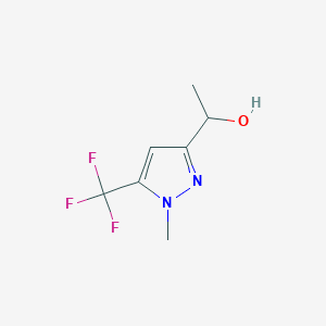 molecular formula C7H9F3N2O B1404676 1-(1-methyl-5-(trifluoromethyl)-1H-pyrazol-3-yl)ethanol CAS No. 1446786-34-0