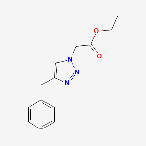 molecular formula C13H15N3O2 B1404683 ethyl 2-(4-benzyl-1H-1,2,3-triazol-1-yl)acetate CAS No. 1271724-77-6