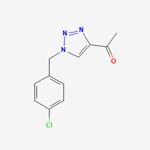 molecular formula C11H10ClN3O B1404685 1-{1-[(4-chlorophenyl)methyl]-1H-1,2,3-triazol-4-yl}ethan-1-one CAS No. 1443291-25-5