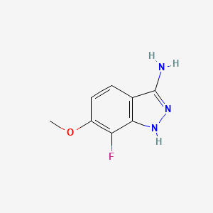 molecular formula C8H8FN3O B1404689 7-fluoro-6-methoxy-1H-indazol-3-amine CAS No. 1279842-87-3