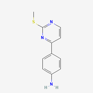 molecular formula C11H11N3S B1404690 4-(2-Methylsulfanyl-pyrimidin-4-yl)-phenylamine CAS No. 1355334-92-7