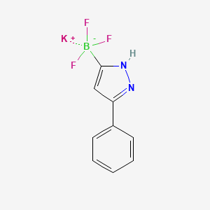 molecular formula C9H7BF3KN2 B1404692 Potassium trifluoro(3-phenyl-1H-pyrazol-5-yl)borate CAS No. 1402242-81-2