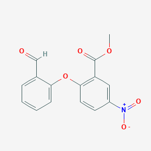 B1404695 Methyl 2-(2-formylphenoxy)-5-nitrobenzoate CAS No. 1338782-20-9