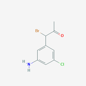 molecular formula C9H9BrClNO B14046988 1-(3-Amino-5-chlorophenyl)-1-bromopropan-2-one 