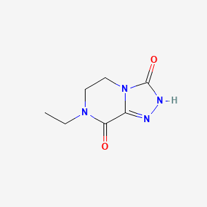 molecular formula C7H10N4O2 B1404699 7-ethyl-6,7-dihydro[1,2,4]triazolo[4,3-a]pyrazine-3,8(2H,5H)-dione CAS No. 1610377-10-0