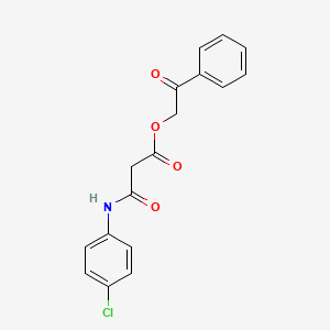 molecular formula C17H14ClNO4 B1404701 2-Oxo-2-phenylethyl 2-[(4-chlorophenyl)carbamoyl]acetate CAS No. 1582770-07-7