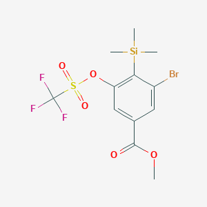 Methyl 3-bromo-5-(((trifluoromethyl)sulfonyl)oxy)-4-(trimethylsilyl)benzoate