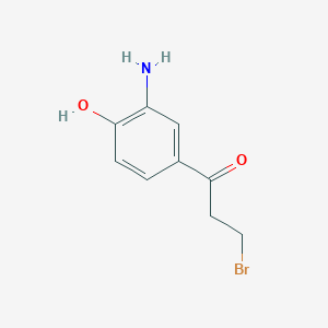 molecular formula C9H10BrNO2 B14047064 1-(3-Amino-4-hydroxyphenyl)-3-bromopropan-1-one 