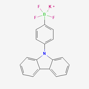 molecular formula C18H12BF3KN B1404708 potassium [4-(9H-carbazol-9-yl)phenyl]trifluoroboranuide CAS No. 1874177-91-9