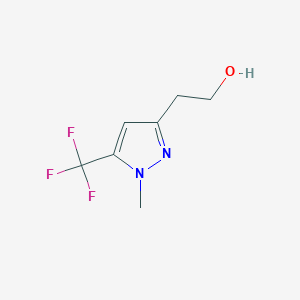 molecular formula C7H9F3N2O B1404711 2-(1-Methyl-5-(trifluoromethyl)-1H-pyrazol-3-yl)ethanol CAS No. 1446786-29-3