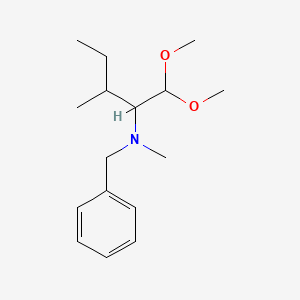 molecular formula C16H27NO2 B14047298 Benzyl-(1-diMethoxyMethyl-2-Methyl-butyl)methylamine 