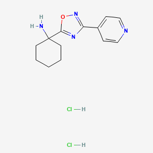 molecular formula C13H18Cl2N4O B1404736 [1-(3-Pyridin-4-yl-1,2,4-oxadiazol-5-yl)cyclohexyl]amine dihydrochloride CAS No. 1239751-07-5