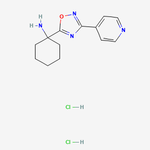 [1-(3-Pyridin-4-yl-1,2,4-oxadiazol-5-yl)cyclohexyl]amine dihydrochloride