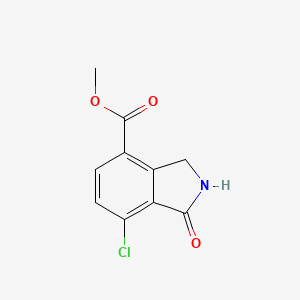 molecular formula C10H8ClNO3 B14047396 Methyl 7-chloro-1-oxoisoindoline-4-carboxylate 