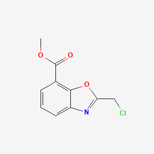 molecular formula C10H8ClNO3 B1404741 Methyl 2-(chloromethyl)-1,3-benzoxazole-7-carboxylate CAS No. 1355170-66-9