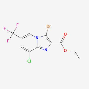 Ethyl 3-bromo-8-chloro-6-(trifluoromethyl)imidazo[1,2-a]pyridine-2-carboxylate